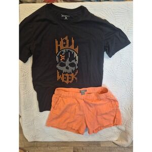Orangetheory Fitness Hell Week 2021 Tee & Naturals Shorts Set Size Medium 209